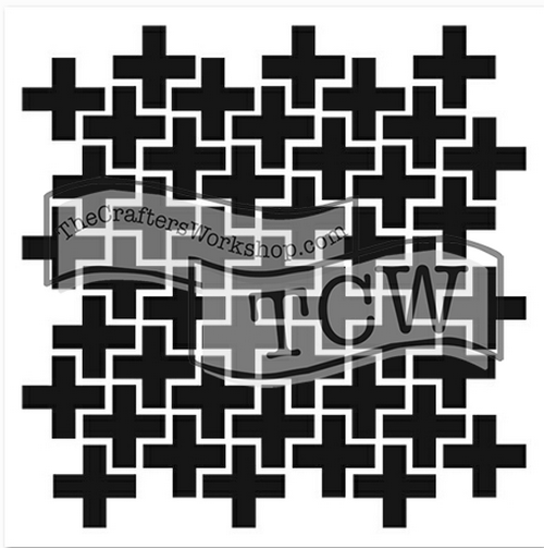 Crafters Workshop - Stencil-6x6 - Crossed