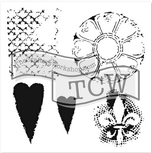 Crafters Workshop - Stencil-6x6 - Gothic Romance