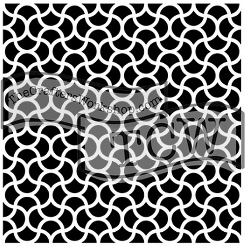 Crafters Workshop - Stencil-6x6 - Ripples