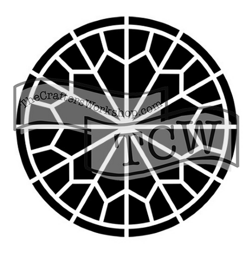 Crafters Workshop - Stencil-6x6 - Rose Window