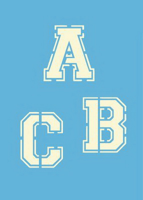 DecoArt - Stencil - Alpha - Varsity