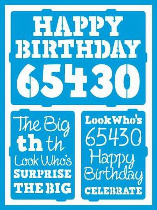 DecoArt - Gloss Enamel Stencil - Birthday Milestones