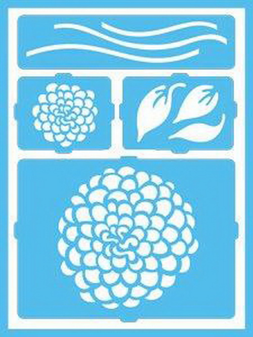 DecoArt - Patio Paint Stencil - Zinnias