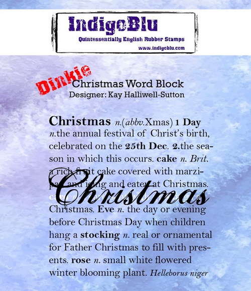 Stamps - IndigoBlu - Dinkie, Christmas Word Block