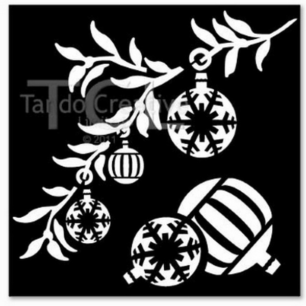 Tando Creative - Stencil - Hanging Baubles
